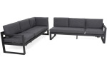 Lauko baldų komplektas Neapol Corner, Grey / Grey Melange