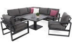 Lauko baldų komplektas Sorrento Comfort Corner, Grey / Grey Melange