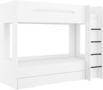 Dviaukštė lova Meblocross Blanc P, 200x80 cm, balta