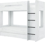 Dviaukštė lova Meblocross Blanc P, 200x80 cm, balta