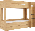Dviaukštė lova Meblocross Blanc P, 200x80 cm, ruda
