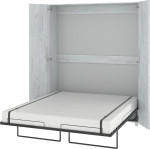 Sieninė lova Meblocross Teddy 160, 200x160 cm, balta