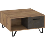 Kavos staliukas Meblocross Boss Bos-06 2D, rudas/pilkas