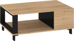 Kavos staliukas Meblocross Vegas, ąžuolo spalvos/juoda