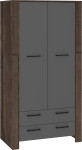 Spinta Meblocross Slide Sli-12 2D2S, tamsiai ruda/pilka