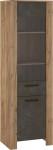 Vitrina Meblocross Slide Sli-15 1DW, pilka/ruda