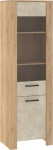 Vitrina Meblocross Slide Sli-15 1DW, ruda/smėlio spalvos