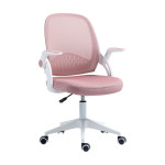 Biuro kėdė Home4you EMMY rožinis tinklelis, reguliuojamas aukštis, su ratukais