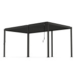 Pavėsinė Home4You MIRADOR-80 3x5 m tamsiai pilka aliumininė modernaus dizaino