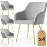 4-ių kėdžių komplektas Akord Estelle, pilkas