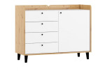 Komoda Meblocross Dolce DOL-03, ruda/balta
