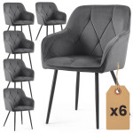 6-ių kėdžių komplektas Akord Diamante, pilkas