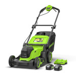 Akumuliatorinė stumiama vejapjovė Greenworks MO48L422-01, 48 V, su akumuliatoriumi ir įkrovikliu