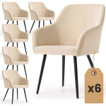 6-ių kėdžių komplektas Akord Estelle, rudas