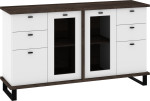 Meblocross Cross CRO-08 2D4SW komoda, ąžuolo ir balta, 160×91×45 cm