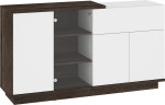 HYBRID HYB-08 Komoda 3D1SW – Ąžuolas Grange / Balta aukšto blizgumo