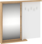 Hybrid HYB-26 sieninė drabužių kabykla – L formos, Cremona ąžuolo apdaila