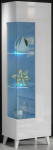 AZZURRO 12 aukšto blizgesio balta vitrina