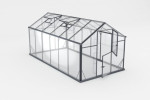Grūdinto stiklo šiltnamis Gampre Sanus Glass L-10 RAL9005 4,3x2,2 m