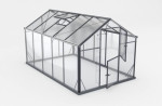 Grūdinto stiklo šiltnamis Gampre Sanus Hybrid L-8 RAL7016 3,6x2,2 m