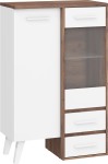 Vitrina Nordis 1D2SW, ruda/balta