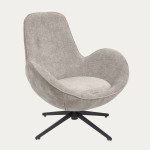 LUNAIRE pasukama aksominė krėslo kėdė, smėlio spalvos, 86x76x87 cm