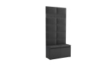 Luton 1 pastatoma drabužių kabykla – pilkas drabužinės organizatorius 100×213×40 cm