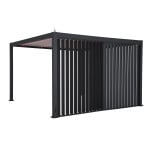 Vertikali žaliuzių sienelė Home4You MIRADOR-111, tamsiai pilkas metalas, 4 m šonas