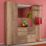 Prieškambario baldų komplektas VII, rudas