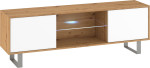 Tv staliukas Meblocross King, 160x53x36 cm, rudas/baltas
