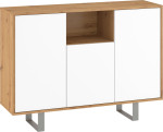 Komoda Meblocross King, 120x90x36 cm, ruda/balta