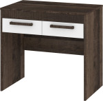 Tualetinis staliukas Meblocross Maximus MXS-42, medžio imitacija, blizgios baltos fasado dalys, kompaktiško dydžio