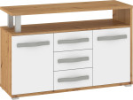 Komoda Meblocross Angel ANG-05 2D3S, Ąžuolas Artisan/Balta, Moderni