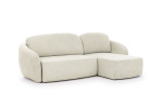 Sofa „Bogart“ 3-vietė moderni smėlio spalvos apmušalais su kojelėmis