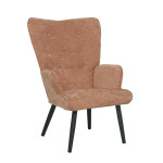 Fotelis Home4you MATEO rūdžių rudos spalvos metaliniu rėmu skandinaviško stiliaus