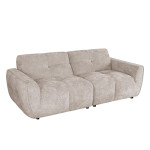 Sofa Home4you DAMALI, 3 vietų, šviesiai rudos spalvos audinys, modernus