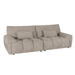 Sofa Home4you BARBARA 3-vietė, šviesiai ruda, modernaus audinio