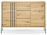 Komoda Nexo Industrial iš masyvios medienos, ruda, 138x87x40 cm
