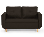 DORO dvivietė sofa su miegojimo funkcija, ruda