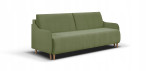 Sofa-lova BEST 3-vietė žalia, miegamoji dalis 140x190 cm, su patalynės dėže