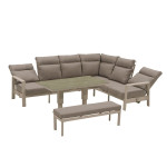 3-jų dalių lauko baldų komplektas Mirpol, smėlio spalvos