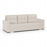 Sofa-lova FOLLER 3-vietė, smėlio spalvos audinys, modernus dizainas, su daiktų laikymo vieta