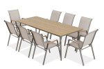 Lauko baldų komplektas NOVA DINING 8+1, Taupe