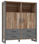 Vitrina Note NTEK521, ruda/pilka