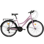 Miesto dviratis Bisan Smile Powder Pink (ratų dydis: 26", rėmo dydis: 17")