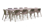 11-os dalių lauko baldų komplektas Tiberina/Tevere, stalas 211-275 cm, Tortora