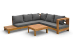 Medinių lauko baldų komplektas Havla Caffe Corner-Acacia Wood