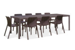 9-ių dalių lauko baldų komplektas Tiberina Bistro/Tevere, stalas 211-275 cm, Terra