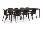 9-ių dalių lauko baldų komplektas Tiberina/Tevere, stalas 211-275 cm, Anthracite