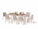 9-ių dalių lauko baldų komplektas Tiberina Bistrot/Tevere, stalas 147-211 cm, Corda